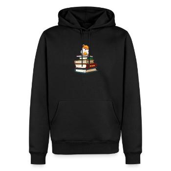 Hamster - Männer Premium Bio Hoodie - Schwarz - Vorne - Nico (187cm)
