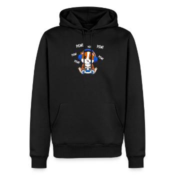 Meerschweinchen - Männer Premium Bio Hoodie - Schwarz - Vorne - Nico (187cm)