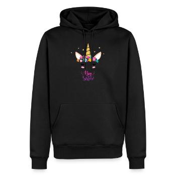 Grande sœur - Sweat à capuche Premium bio Homme - noir - Devant - Nico (187cm)