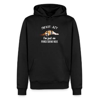 Beagle - Sweat à capuche Premium bio Homme - noir - Devant - Nico (187cm)
