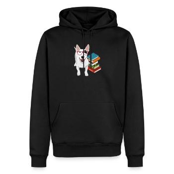 Bullterrier - Männer Premium Bio Hoodie - Schwarz - Vorne - Nico (187cm)