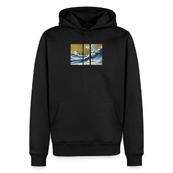 Meerschweinchen - Männer Premium Bio Hoodie - Schwarz - Vorne - Nico (187cm)