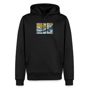Frettchen - Männer Premium Bio Hoodie - Schwarz - Vorne - Nico (187cm)