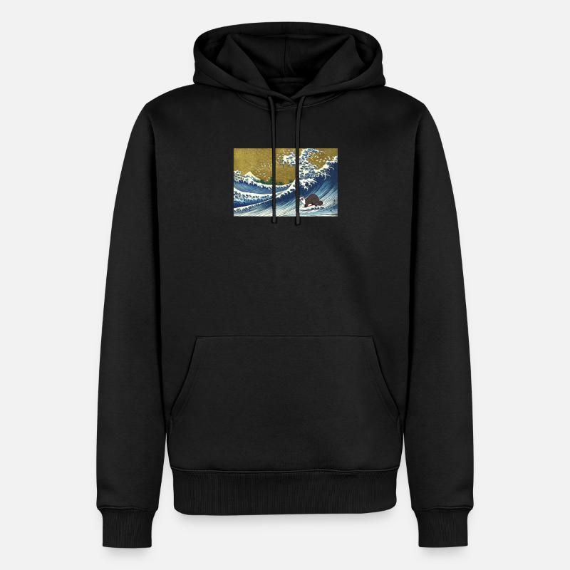 Furet - Sweat à capuche Premium bio Homme - noir