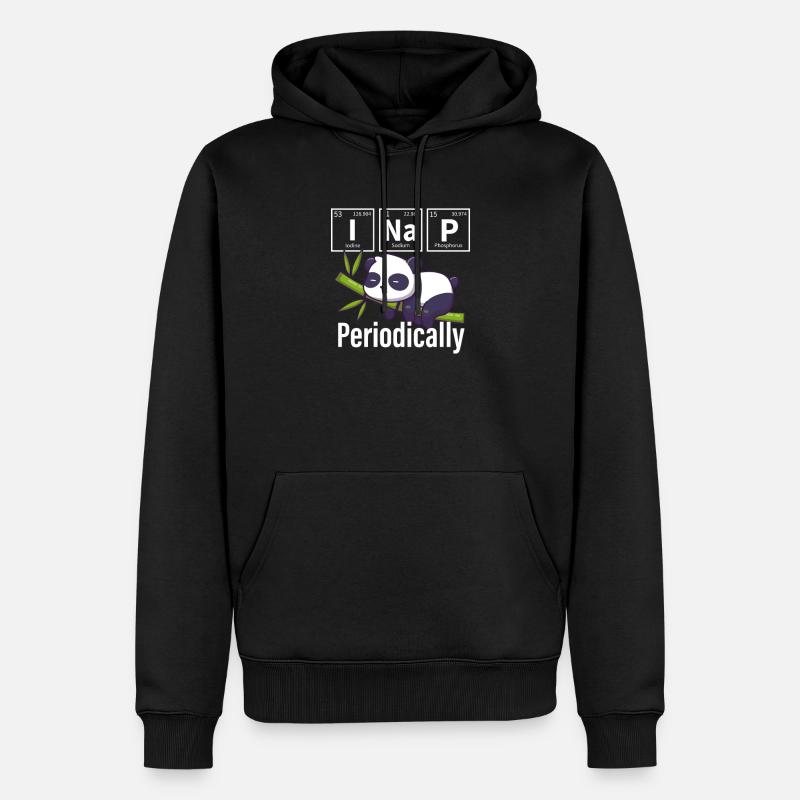 Panda - Männer Premium Bio Hoodie - Schwarz