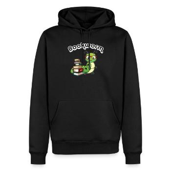 Rat de bibliothèque - Sweat à capuche Premium bio Homme - noir - Devant - Nico (187cm)