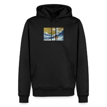 Capybara - Sweat à capuche Premium bio Homme - noir - Devant - Nico (187cm)