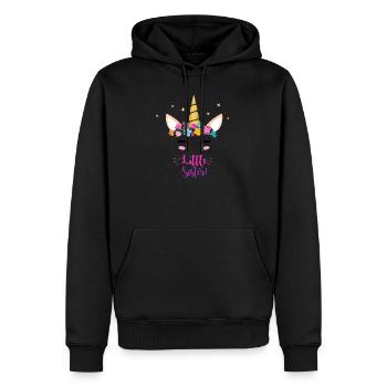 Petite soeur - Sweat à capuche Premium bio Homme - noir - Devant - Nico (187cm)
