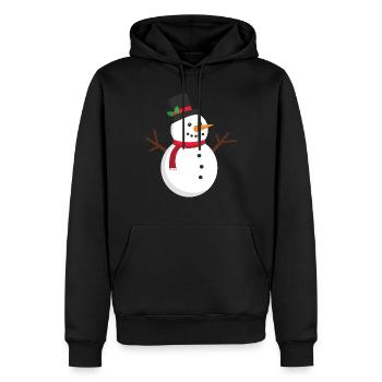 Bonhomme de neige - Sweat à capuche Premium bio Homme - noir - Devant - Nico (187cm)