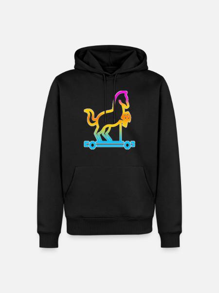 Trojanisches Pferd - Männer Premium Bio Hoodie - Schwarz