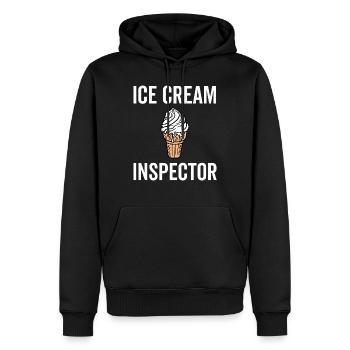 Ice Cream Inspector - Männer Premium Bio Hoodie - Schwarz - Vorne - Nico (187cm)