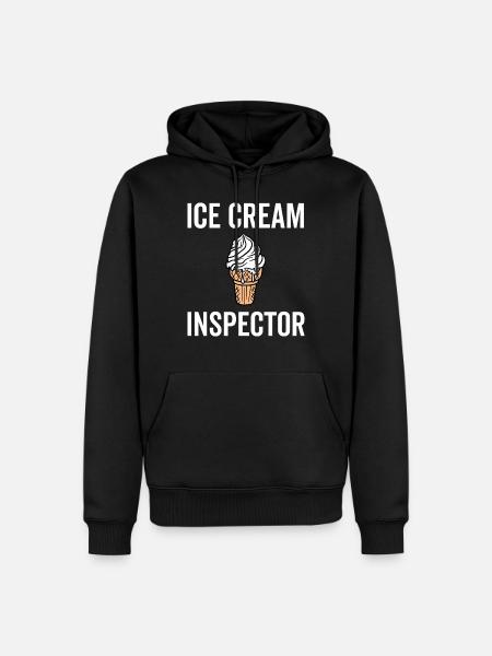 Ice Cream Inspector - Men’s Premium Organic Hoodie - black