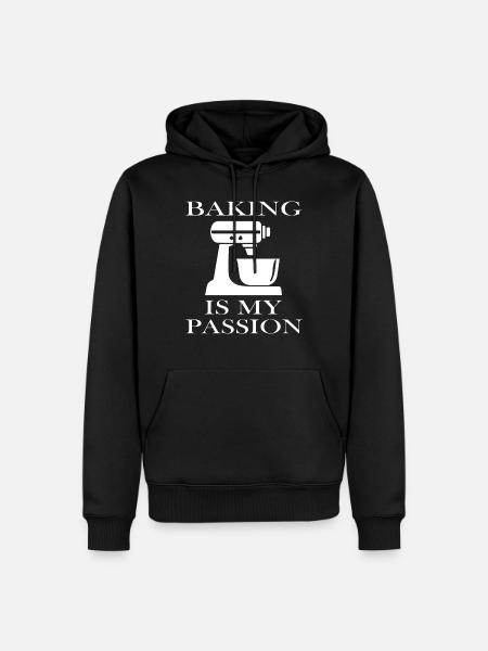 Backen Baking - Sweat à capuche Premium bio Homme - noir