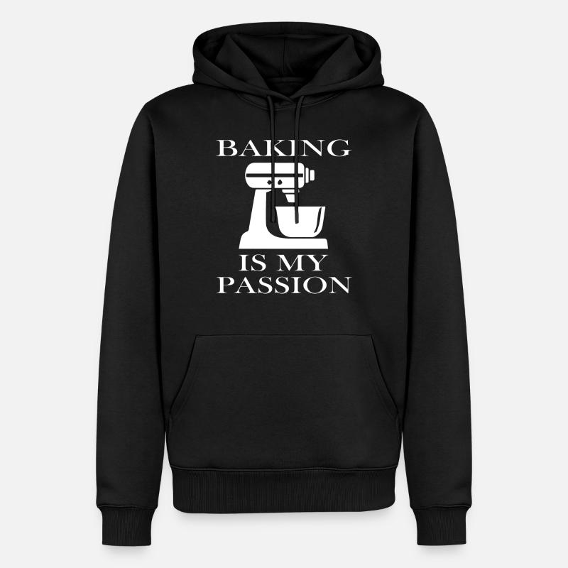 Backen Baking - Männer Premium Bio Hoodie - Schwarz