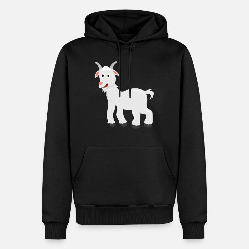 Ziege - Männer Premium Bio Hoodie - Schwarz