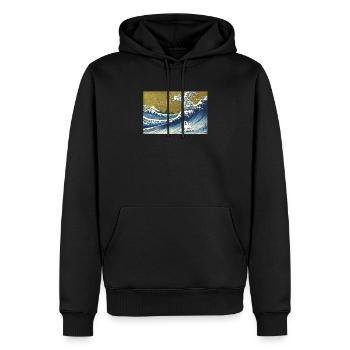 Samojede - Männer Premium Bio Hoodie - Schwarz - Vorne - Nico (187cm)