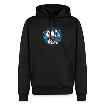Sibirischer Husky - Männer Premium Bio Hoodie - Schwarz - Vorne - Nico (187cm)