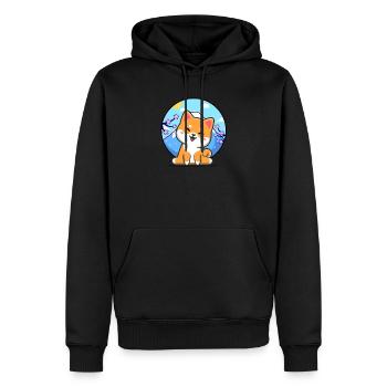 Shiba Inu - Männer Premium Bio Hoodie - Schwarz - Vorne - Nico (187cm)