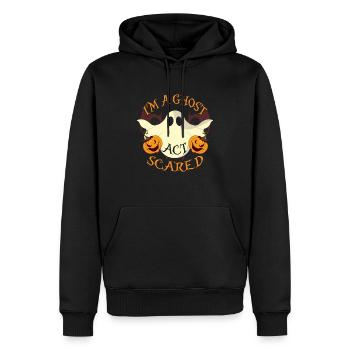 I'm A Ghost Act Scared - Men’s Premium Organic Hoodie - black - Front - Nico (187cm)