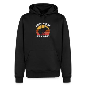 Capybara - Sweat à capuche Premium bio Homme - noir - Devant - Nico (187cm)