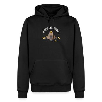 Capybara - Sweat à capuche Premium bio Homme - noir - Devant - Nico (187cm)