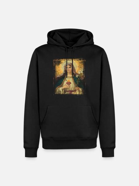 Jesus Maria Holly Mary - Men’s Premium Organic Hoodie - black