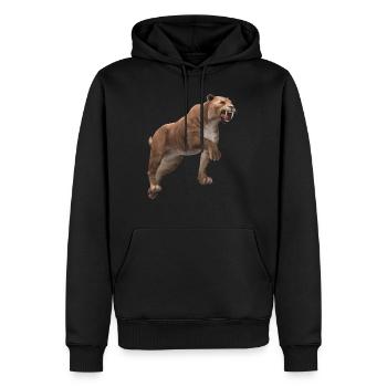 Säbelzahntiger - Männer Premium Bio Hoodie - Schwarz - Vorne - Nico (187cm)