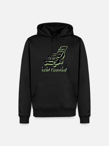 hecht rasenmäher - Männer Premium Bio Hoodie - Schwarz