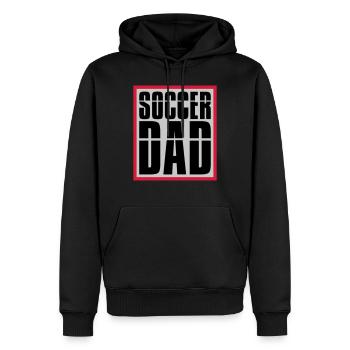 Cool Soccer Dad Logo - Männer Premium Bio Hoodie - Schwarz - Vorne - Nico (187cm)
