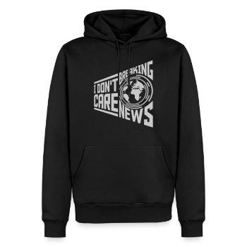 Breaking news don t - Männer Premium Bio Hoodie - Schwarz - Vorne - Nico (187cm)