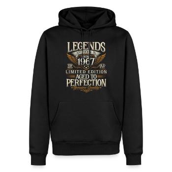 Né en 1967 Legends Cadeau d’anniversaire - Sweat à capuche Premium bio Homme - noir - Devant - Nico (187cm)