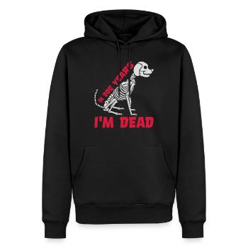 dans les années de chien Mort - Sweat à capuche Premium bio Homme - noir - Devant - Nico (187cm)