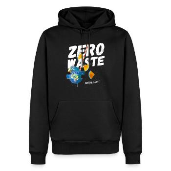 Null Abfall, es gibt keinen Planeten B, Erde, Klima C - Männer Premium Bio Hoodie - Schwarz - Vorne - Nico (187cm)