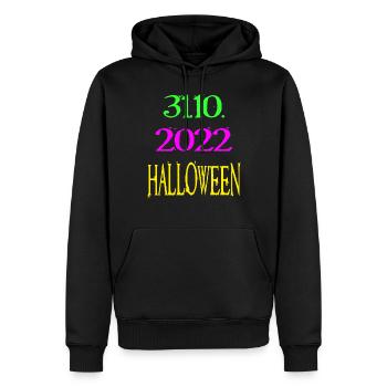 Halloween 31.10.2022 - Sweat à capuche Premium bio Homme - noir - Devant - Nico (187cm)