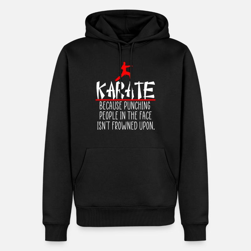 Dire amusant de karaté - Sweat à capuche Premium bio Homme - noir