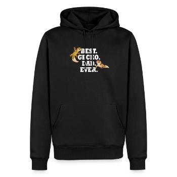 Leopardgecko - Männer Premium Bio Hoodie - Schwarz - Vorne - Nico (187cm)