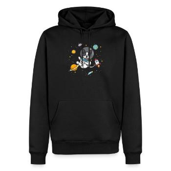 Boston Terrier - Männer Premium Bio Hoodie - Schwarz - Vorne - Nico (187cm)