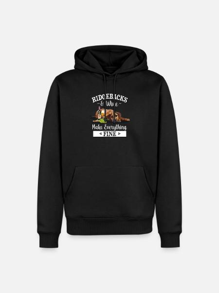 Rhodesian Ridgeback - Sweat à capuche Premium bio Homme - noir