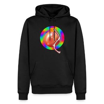 boule de Noël - Sweat à capuche Premium bio Homme - noir - Devant - Nico (187cm)