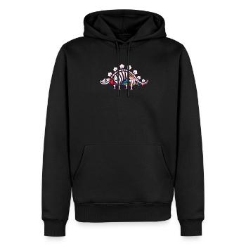 Stegosaurus - Männer Premium Bio Hoodie - Schwarz - Vorne - Nico (187cm)