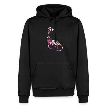 Brontosaurus - Männer Premium Bio Hoodie - Schwarz - Vorne - Nico (187cm)