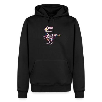 T Rex - Men’s Premium Organic Hoodie - black - Front - Nico (187cm)