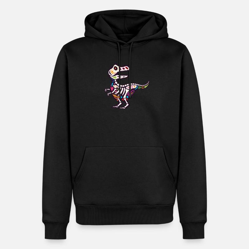 T Rex - Sweat à capuche Premium bio Homme - noir