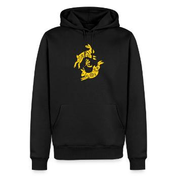 Happy Chinese New Year 2023 Year of the Rabbit - Men’s Premium Organic Hoodie - black - Front - Nico (187cm)