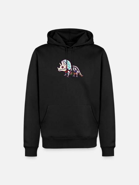 Triceratops - Männer Premium Bio Hoodie - Schwarz