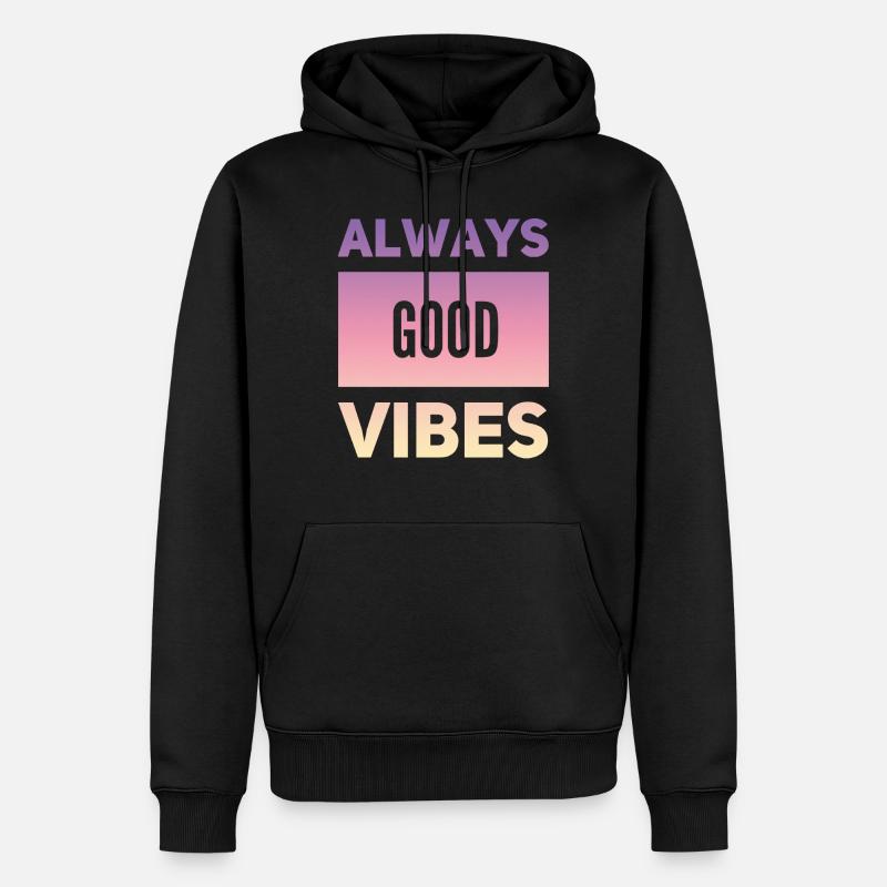 Bonnes vibrations - Sweat à capuche Premium bio Homme - noir