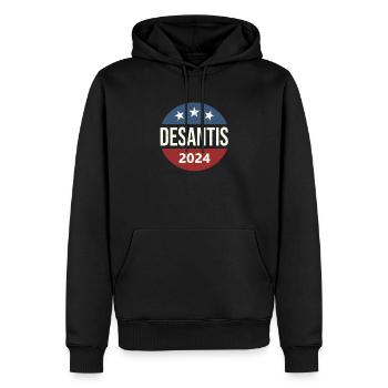 DeSantis 2024 - Men’s Premium Organic Hoodie - black - Front - Nico (187cm)