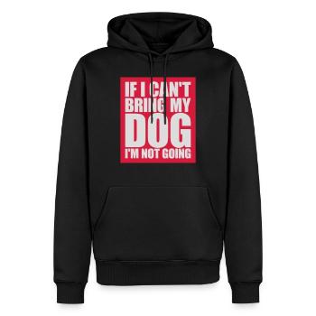 Citation Apportez mon chien - Sweat à capuche Premium bio Homme - noir - Devant - Nico (187cm)