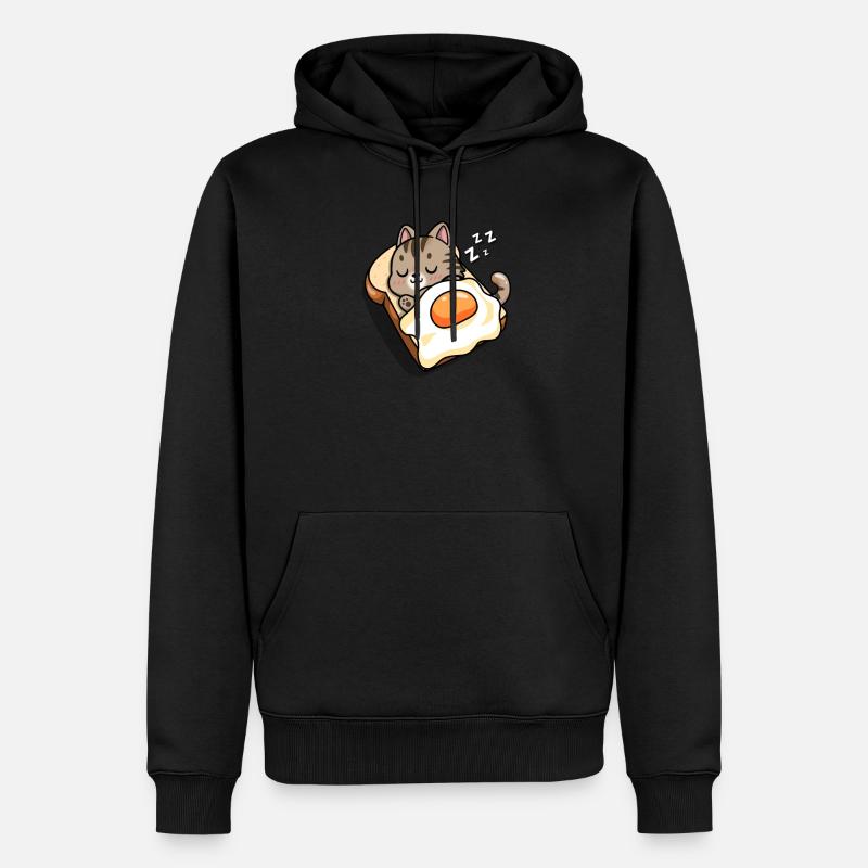 Braune Tabby Katze - Männer Premium Bio Hoodie - Schwarz