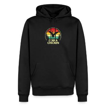 Gans - Männer Premium Bio Hoodie - Schwarz - Vorne - Nico (187cm)